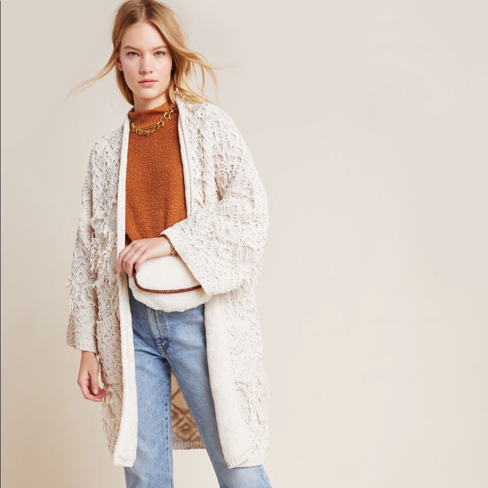 Anthropologie Ione Textured Cardigan OS